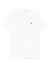 Moncler Logo Patch Cotton Pique Polo Shirt Clothing In White