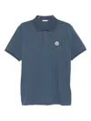 Moncler Logo-patch Polo Shirt In Blue