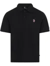 Moncler Logo Short-sleeved Polo T-shirt In Black