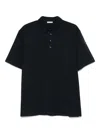 Moncler Logo-patch Polo Shirt In Black