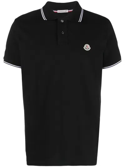 MONCLER LOGO-PATCH POLO SHIRT
