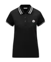 Moncler Logo-patch Cotton Polo Shirt In Black