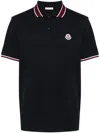 Moncler Logo-patch Polo Shirt In Blue