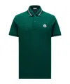 Moncler Green Piquet Polo Shirt In Green