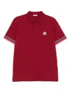 Moncler Logo-patch Cotton Polo Shirt In Red