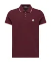 Moncler Logo Patch Polo Shirt In Red