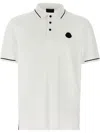 Moncler Logo-patch Cotton Polo Shirt In White