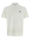 Moncler Logo Patch Polo Shirt In White