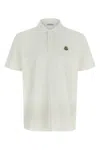 Moncler Logo Patch Polo Shirt In White