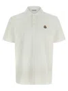 Moncler Logo Patch Polo Shirt In White