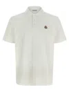 Moncler Logo Patch Polo Shirt In White