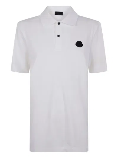 Moncler Logo-patch Polo Shirt In White