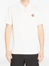 Moncler Collared Short-sleeved Polo Shirt In White