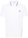Moncler Logo Patch Short-sleeved Polo Shirt In White