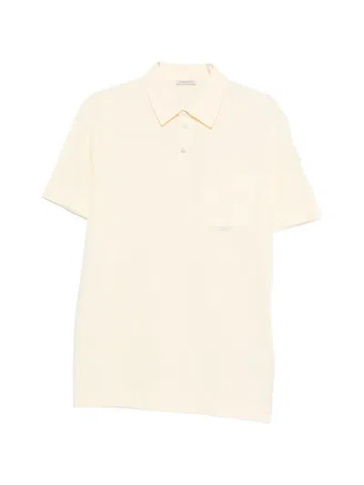 Moncler Logo-patch Polo Shirt In Neutral