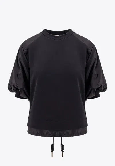 Moncler Logo Patch Puff-sleeved Blouse