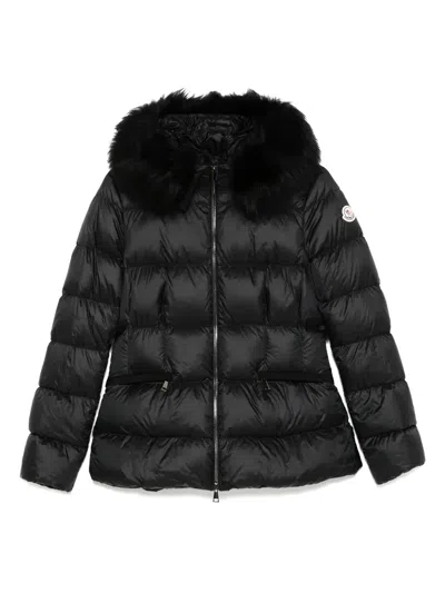 Moncler Logo-patch Puffer Jacket In Black