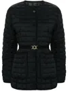 Moncler Logo-patch Puffer Jacket In Black