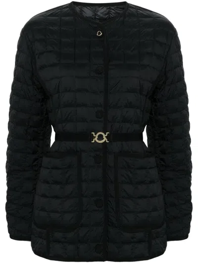 Moncler Logo-patch Puffer Jacket In Black