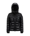 Moncler Logo Patch Puffer Jacket In Black