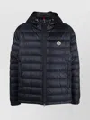 Moncler Blue Logo Patch Puffer Jacket In Multi
