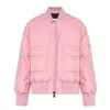 Moncler Merlat Quilted Shell Down Bomber Jacket In Pink