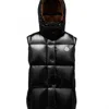 Moncler Logo Patch Quilted Down Puffer Vest In Black
