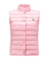 Moncler Logo-patch Quilted Gilet In Pink