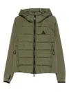 Moncler Logo-patch Quilted Jacket In Green