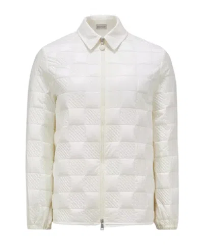 Moncler Logo-patch Quilted Jacket In White