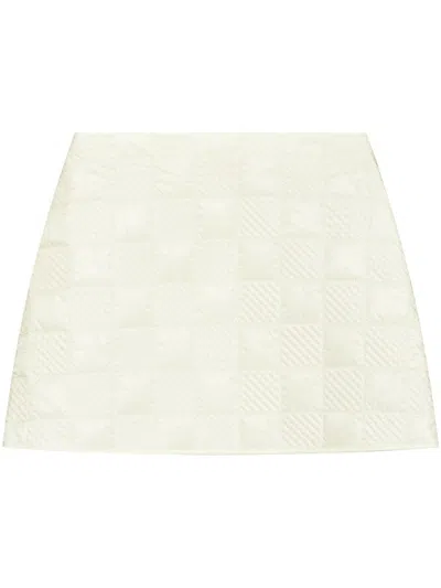 MONCLER LOGO-PATCH QUILTED MINI SKIRT