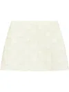 Moncler Logo-patch Quilted Mini Skirt In White