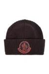 MONCLER LOGO PATCH RIBBED BEANIE