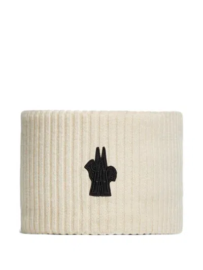 MONCLER LOGO-PATCH RIBBED HEADBAND