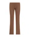 Moncler Logo-patch Ribbed-knit Trousers In Brown