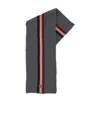 Moncler Logo-patch Ribbed Scarf In Black