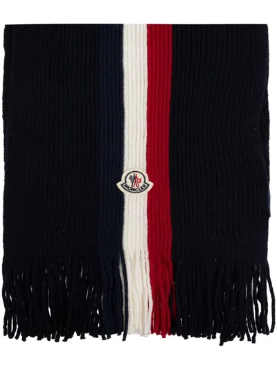MONCLER LOGO-PATCH SCARF