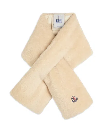 Moncler Logo-patch Scarf In Brown