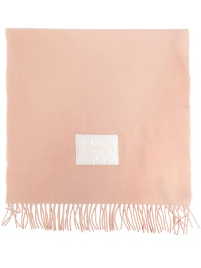 Moncler Écharpe En Feutre De Laine In Pink