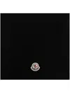 Moncler Logo Patch Knit Scarf In Schwarz