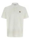 Moncler Logo Patch Polo Shirt In White