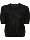 Moncler Logo-patch Short-sleeve Jumper In Black