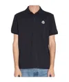 Moncler Short-sleeved Polo Shirt In Black