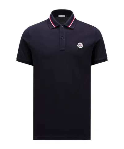MONCLER MONCLER LOGO PATCH SHORT-SLEEVED POLO SHIRT