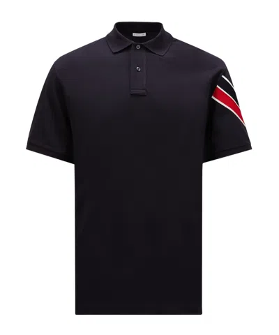 MONCLER MONCLER LOGO PATCH SHORT-SLEEVED POLO SHIRT