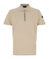 Moncler Logo Patch Short-sleeved Polo Shirt In Neutral