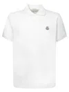 Moncler Logo Patch Short-sleeved Polo Shirt In White