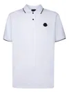 Moncler Logo-patch Cotton Polo Shirt In White