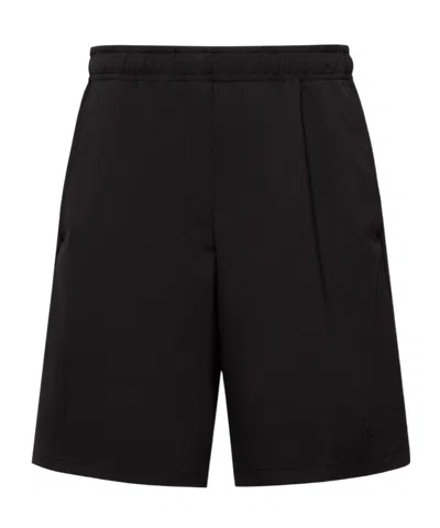 Moncler Logo Patch Shorts In Black
