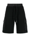 Moncler Logo-patch Cotton Shorts In Black